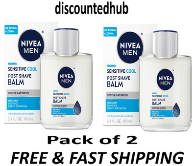 Sensitive Cool Post Shave Balm with Seaweed and Chamomile Extract,3.3 fl oz- 2Pk