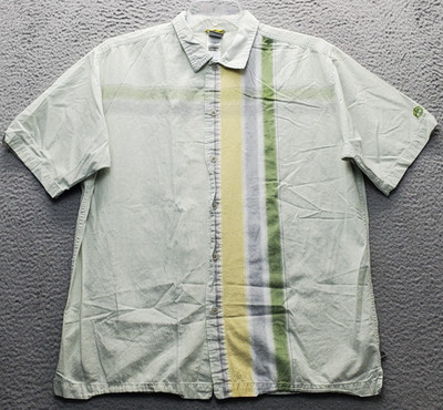 The North Face A5 Series Shirt Mens L Multi Striped Panel Short Sleeve Button Up