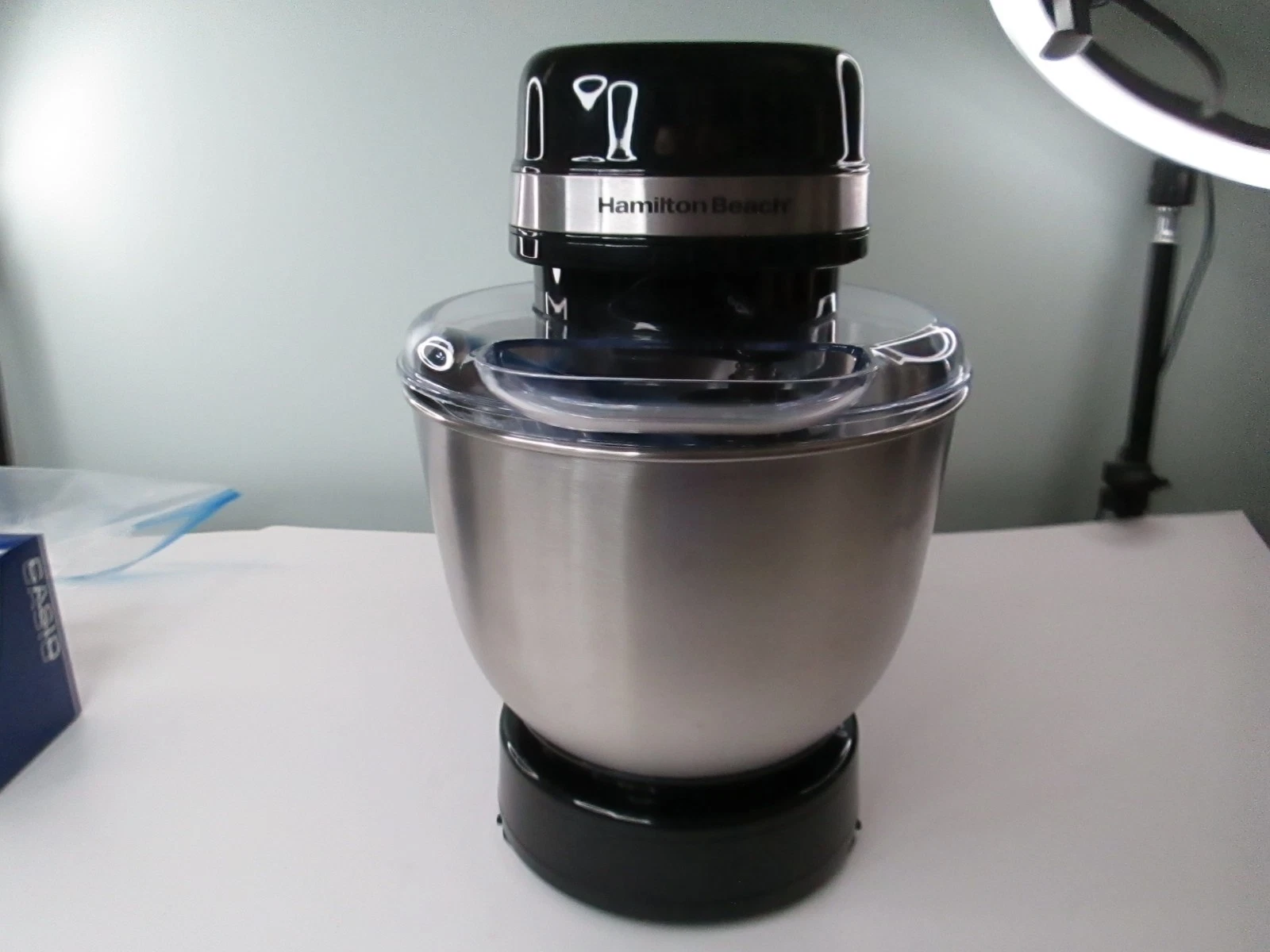 Hamilton Beach Electric Stand Mixer, 4 Quarts, Dough Hook, Flat Beater And Whisk