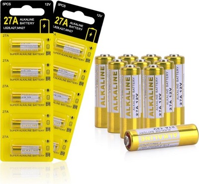 27A 12V Battery 10 PackG27A MN27 CR22 A27 12 Volt Alkaline Battery 27A 12v Batte