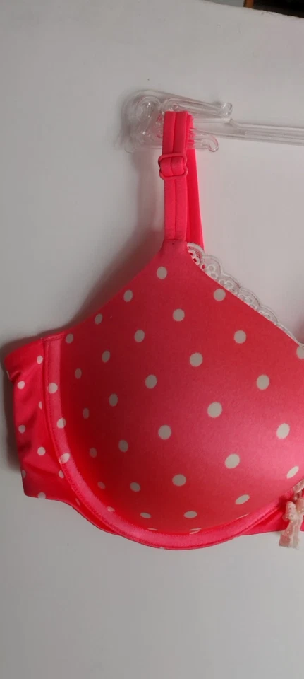 VICTORIA'S SECRET 36C NEON POLKADOT MUITO SEXY PUSH UP ACOLCHOADO UNDERWIRE... - Imagem 2 de 4