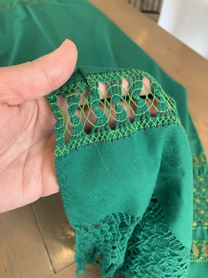 Rebozo Mexicano - Tejido a Mano Deshilado Trabajo Abierto Flecos Largos Tradicional Mexicano Foto 4 de 4