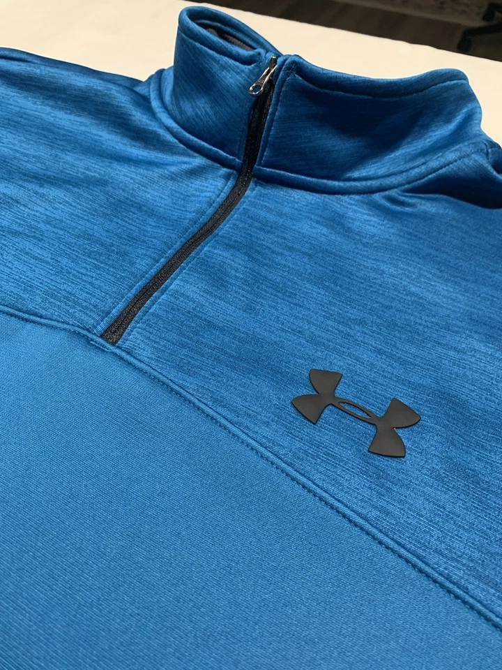 Under Armour 1/4 Cremallera Pullover Sudadera Chaqueta de Golf Calce Suelto Hombres 2XL Azul Foto 2 de 4