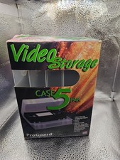 Vintage ProGuard 5 Pack Clear Protective VHS Storage Cases Video Tapes
