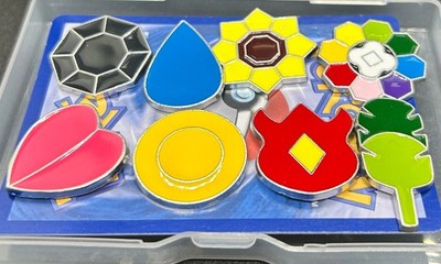 US SELLER Pokemon Anime All 8 Kanto Gym Badges pins from Gen 1 