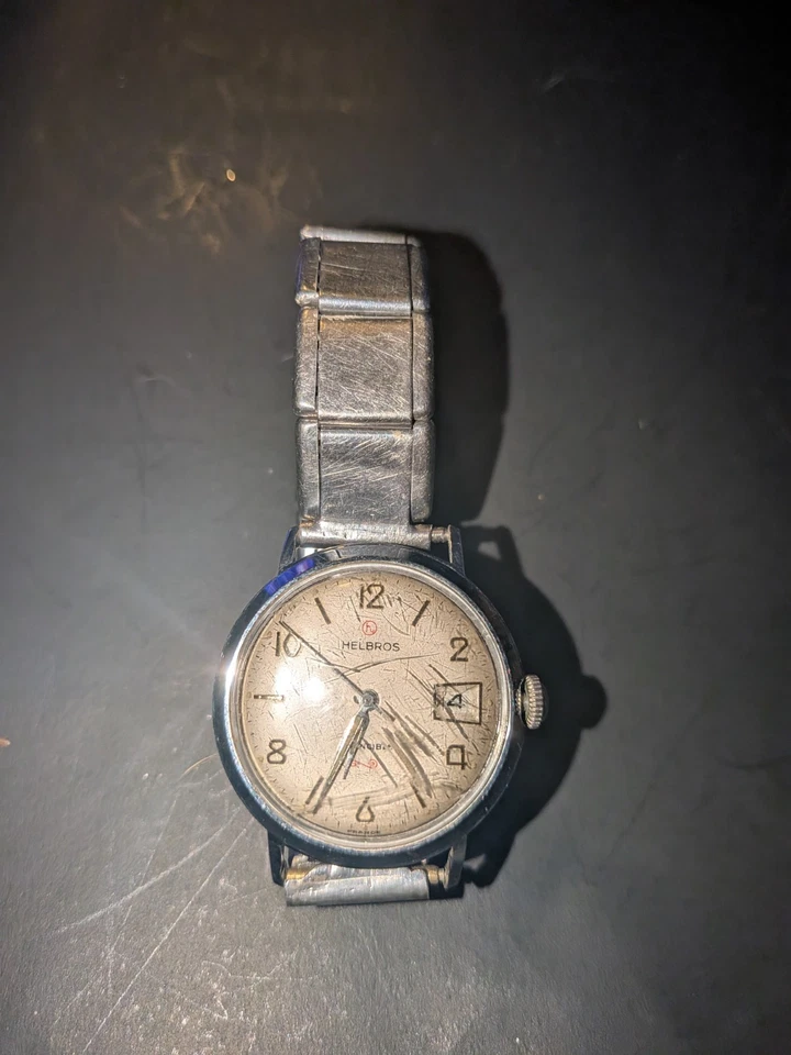 Reloj Helbros Vintage Hombre Cuerda Manual FHF 96-4 Fecha Hecho en Francia Años 70 Foto 2 de 4