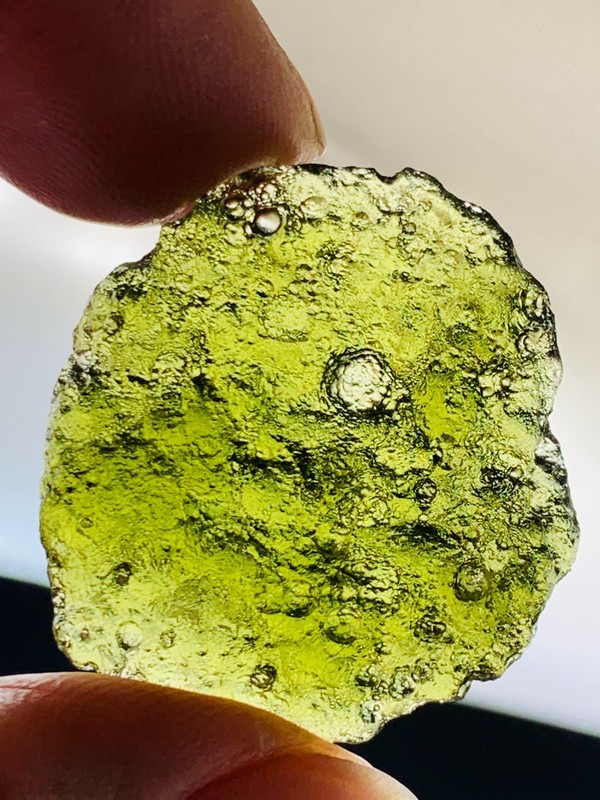 31Ct Moldavite Genuine Raw Moldavite Crystal from Czech Republic PIC certificate