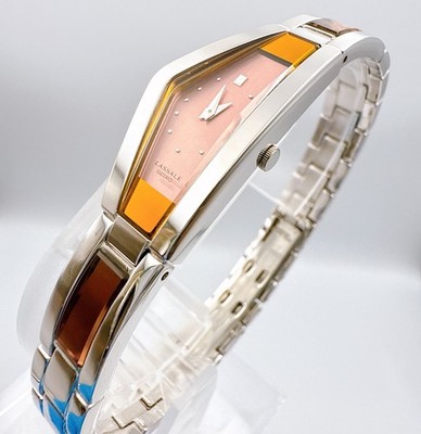 SEIKO LASSALE Half Moon 1E20-3B60 Women's Pink Dial Quartz Watch