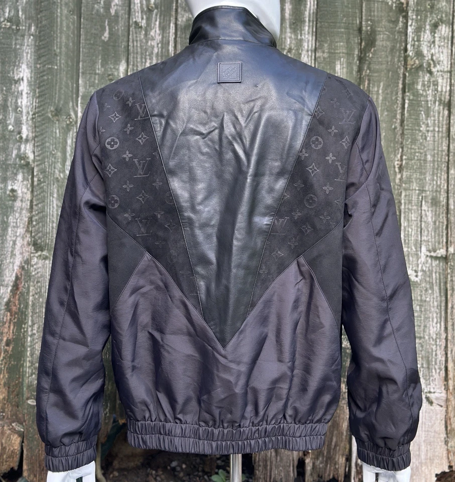 Louis Vuitton Leather Mix Track Top Size: 48 - Image 2 of 4