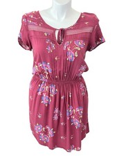 Matilda Jane Womans Dress Sz L Rayon Peasant Boho Coastal Resortwear Cruisewear