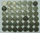 42 READABLE DATE MAINLY NICE NO ACID BUFFALO NICKELS, FULL ROLL PLUS 2 EXTRAS