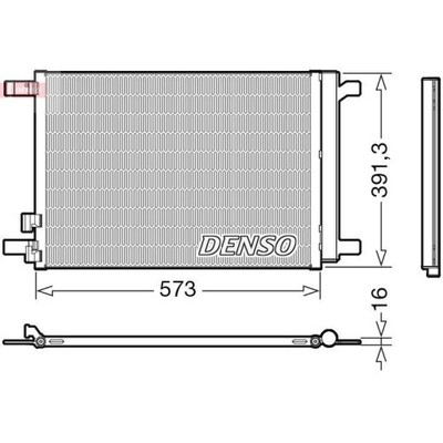 1x Kondensator, Klimaanlage DENSO DCN32066 passend für VW