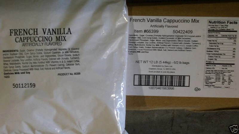 MEZCLA DE CAPUCHINO DE VAINILLA FRANCESA 12 BOLSAS/2 LIBRAS CADA UNA DE FARMER BROS (superior) Foto 2 de 4