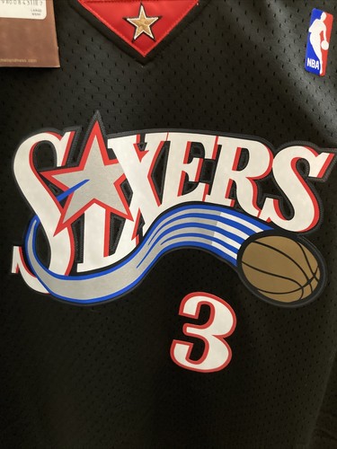 Mitchell & Ness Philadelphia 76ers Allen Iverson Swingman Jersey Mens Sz Large - Picture 4 of 8