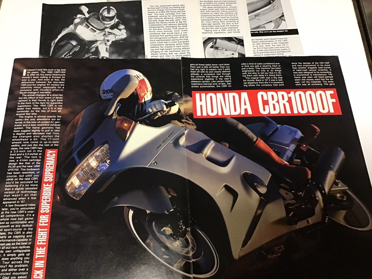 1990 Honda CBR1000F Motorcycle Article Ad#24102 | eBay