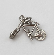 DIJE DE BICICLETA ARTICULADO PLATA ESTERLINA VINTAGE