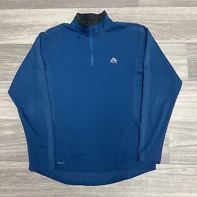 Nike ACG 1/4 Zip Jacket Mens XL Blue Fit Dry Long SLeeve Nike ACG 1/4 Zip Jacket Mens XL Blue Fit Dry Long SLeeve