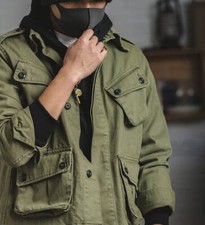 Jungle Jacket Military Paratrooper Cargo Coat Men's Multi Pocket Casual Tops