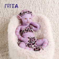 IVITA 17''Avatar Pink Fairy Girl Doll Full Silicone Floppy Avatar Doll Kids Gift