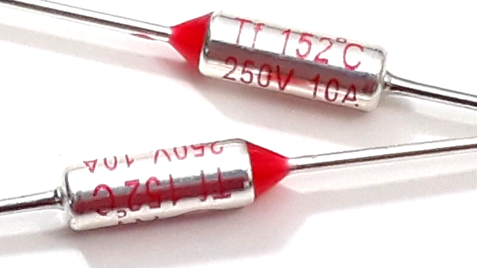 FUSIBLE THERMIQUE TF RY 152 Degrés Celsius 10A 250V 152°C TF152 Thermal Fuse 152 EUR 2,77 - Foto 6