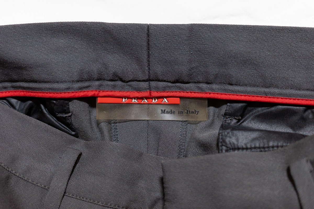 Prada Sport Grey Tech Fabric Pants | eBay