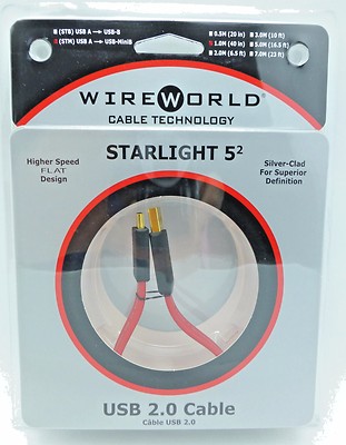 WireWorld StarLight 5.2 USB 1 meter USB A - USB miniB Wire World
