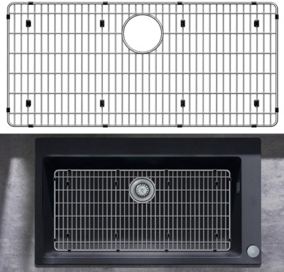 Granatan 27-1/2'' x 13-1/2'' x 1-1/4'' Sink Protectors for Kitchen Sink Bottom Grid