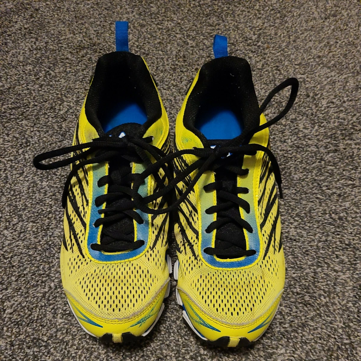 Fila Mens 8.5 Yellow Teal Running Shoes Light Stains