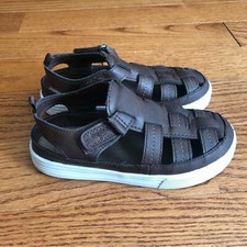 OSHKOSH B  GOSH CILAN Brown White Closed Toe SANDALS Toddler Boy  s Size 12