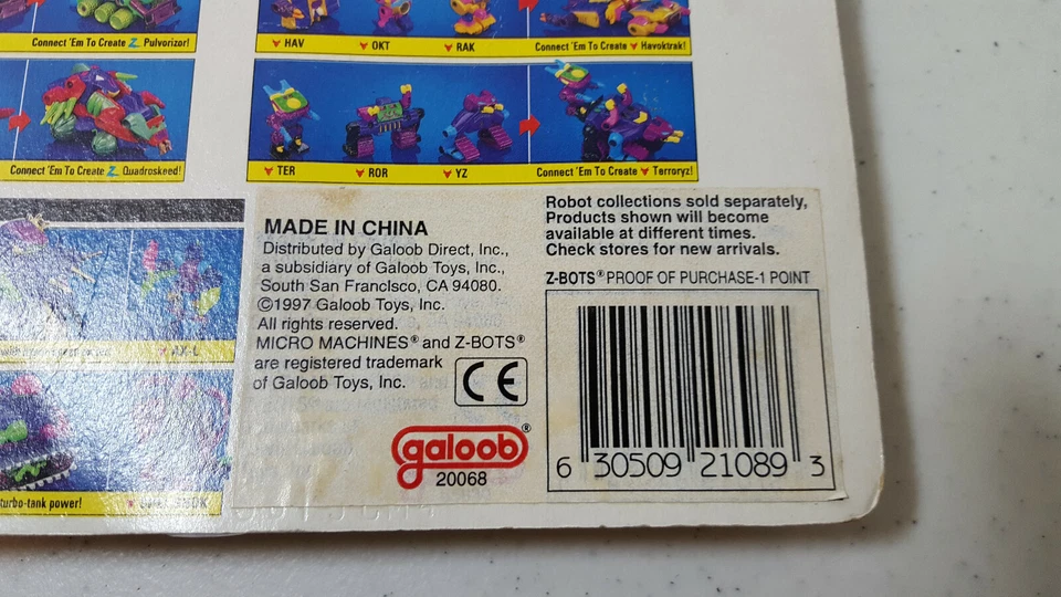 Vintage 1997 Galoob Micro Machines Zbots Linkbots X-Pirator Figures - Image 3 of 3