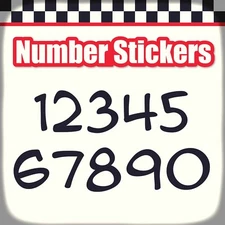 3, 4, 5, 6, 7, 8 inch Black Number Stickers Die Cut Custom 3 Digit 3 pcs 1105S