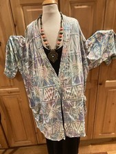 Art To Wear Winter Sun Jacket/shirt Handmade M Ecuador Rare Fish Beach