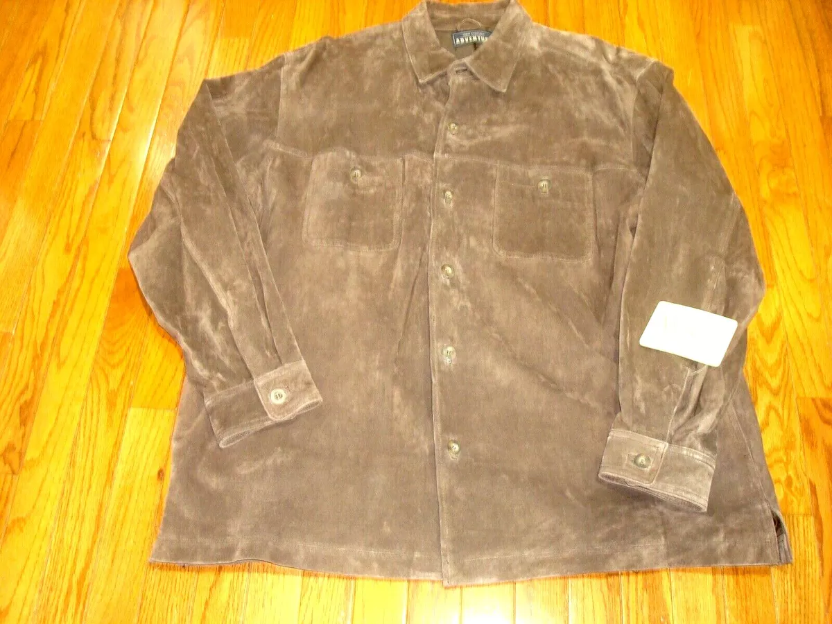 JOHN ASHFORD ADVENTURE BROWN SUEDE LEATHER JACKET SIZE XL eBay