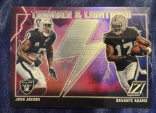 Davante Adams, Josh Jacobs 2023 Panini Zenith - Thunder & Lightning Silver #13