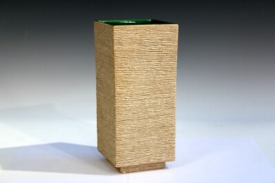 Stahl California Pottery Square Vase Mid Century MCM Eames Vintage