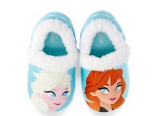  NWT Disney FROZEN Elsa  Anna Plush Slippers sz. 5-6 toddler A