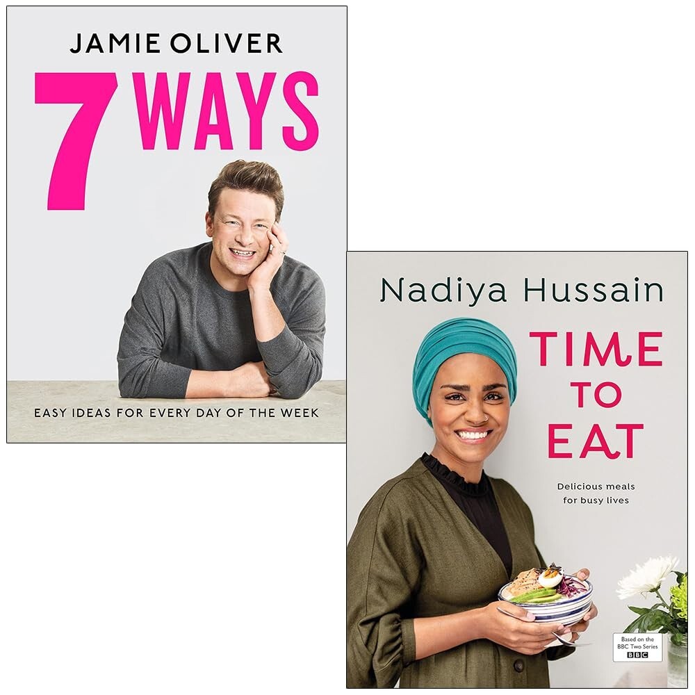 Nadiya Hussain & Jamie Oliver 2 Books Collection Set (7 Ways, Nadiya Hussain) HB