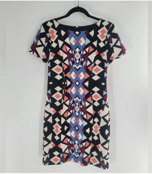 TALBOTS $159 Geometric Triangle Multi Color Sheat… - image 2