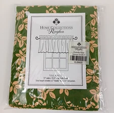 Home Collections by Raghu Charlotte Floral Window Valance   72"x15.5"  Lined