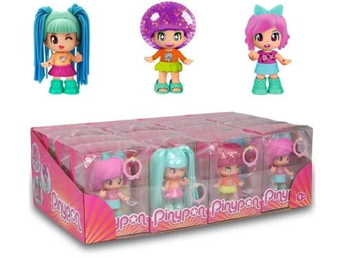 FAMOSA PINYPON FUNNY HAIR 8 CM BAMBOLA 3 MODELLI CAPELLI IN GOMMA