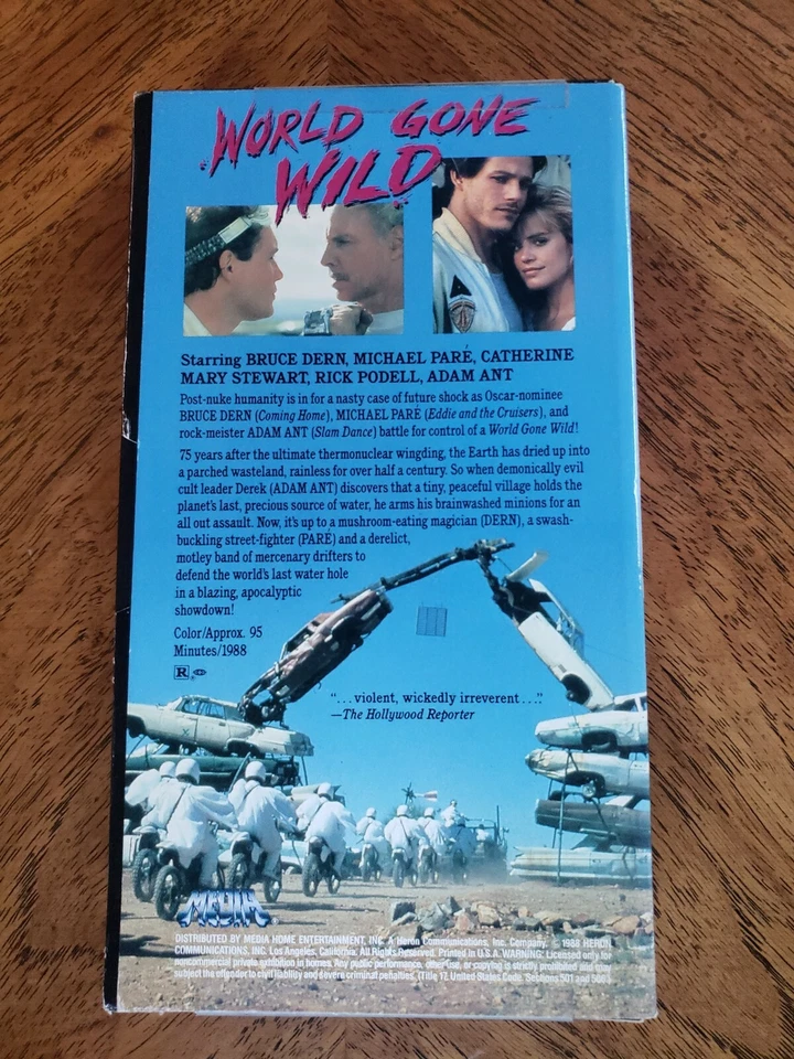 World Gone Wild (VHS, 1988) Rare!! - Image 2 of 3