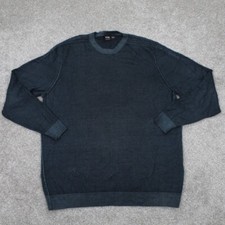 BOSS Hugo Boss Palmic Sweatshirt Mens Large Green Regular Fit 100 Virgin Wool