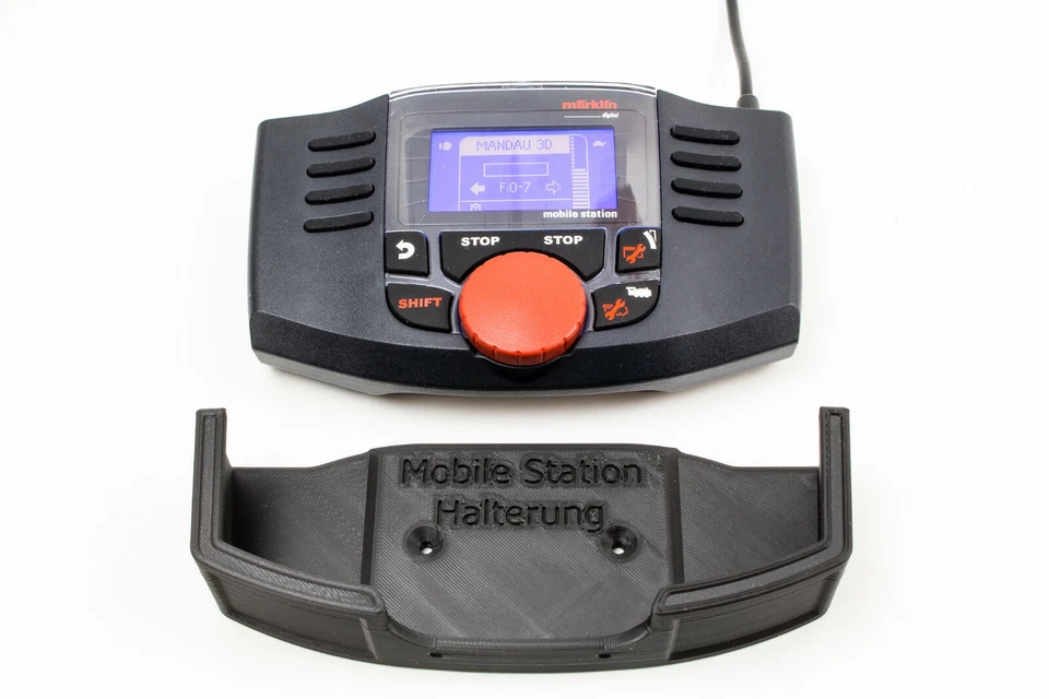 MANDAU3D Halterung Märklin MobileStation Neue Version Schwarz 2&3 Befestigung/Trix MS3MS2