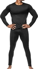 LUMB'R JACK Mens 2 Piece Fleece Lined Thermal Underwear Set, Insulated Long... 