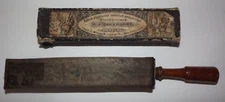 Vtg R.C. Brokhahne Elastic Razor Strop Wood Handle Hamburg /New York  Imperfect