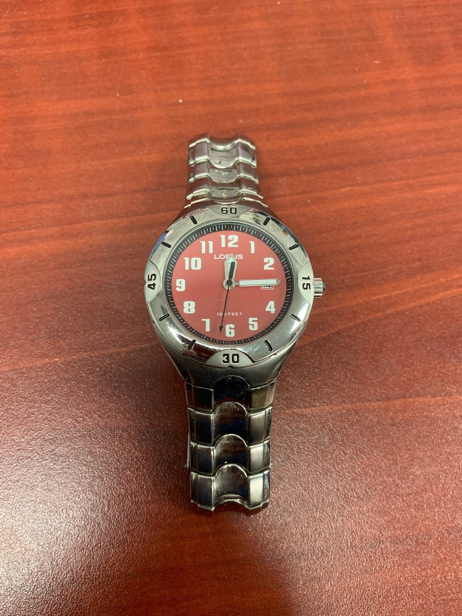 Men's Lorus Red Face Turnograph Watch LR0781 With New Battery | eBay