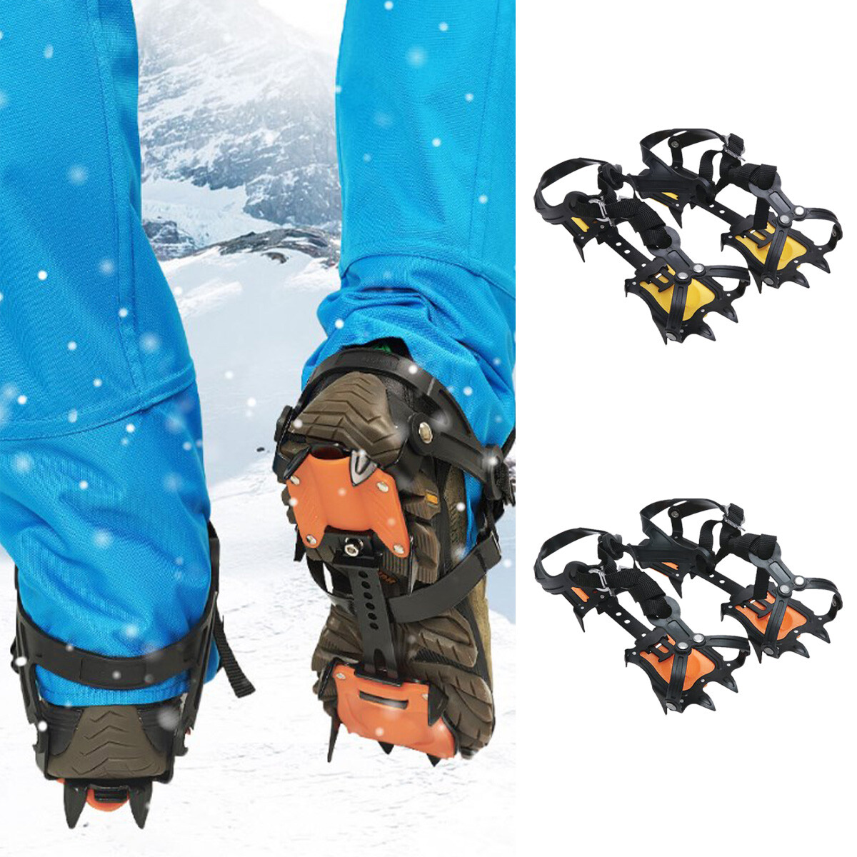 10Teeth Ice Snow AntiSlip Grippers For Boots Shoes Grips Spikes