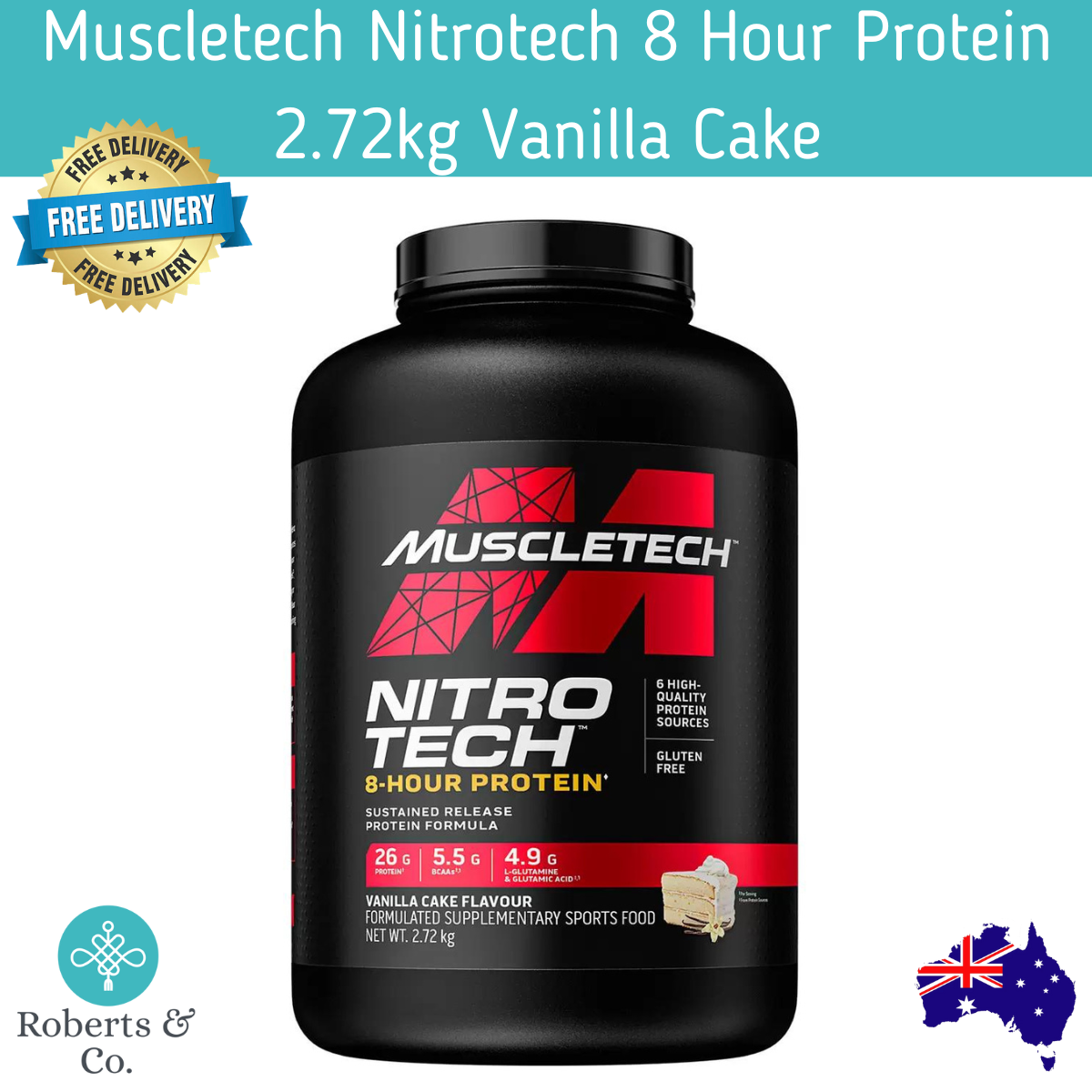 Muscletech Nitrotech Hour Protein Vanilla Cake Protein