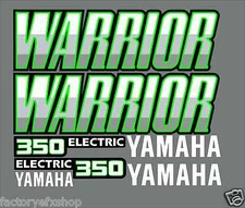 Warrior 350 Stock Style Full Graphic Kit Decals Stickers 87-04 Green Atv Quad