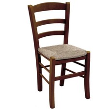 Sedia legno noce paglia casa pizzeria ristorante Paesana